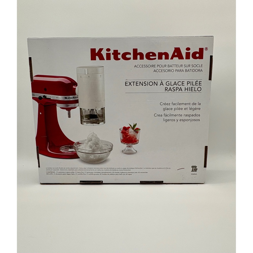 KitchenAid Shave Ice Attachment for Stand Mixer 2 Blades 4 Mold New Open box